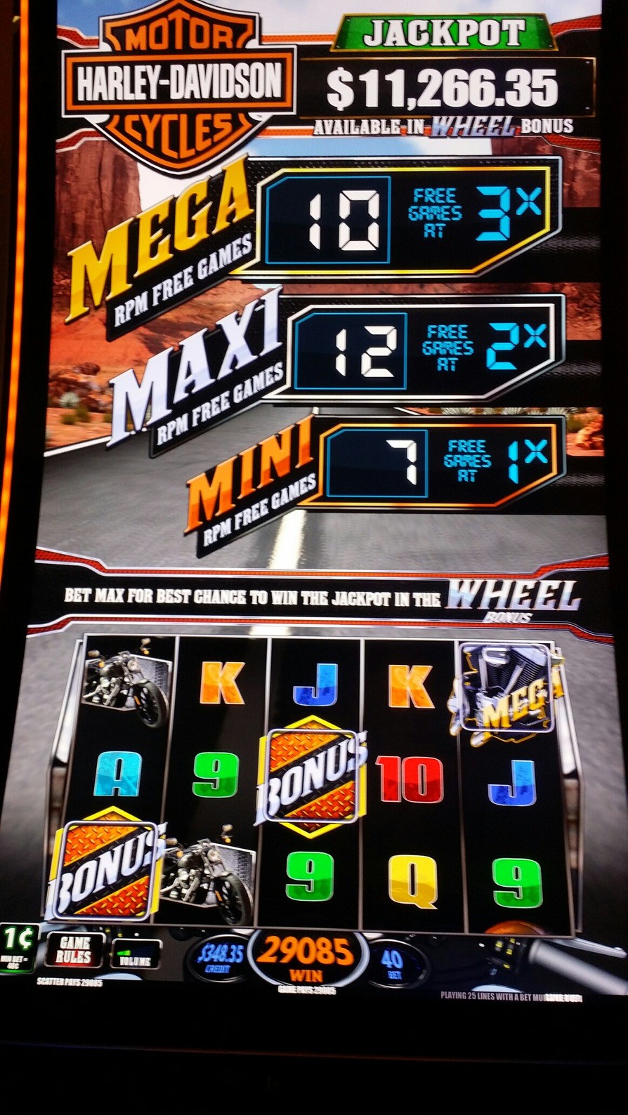 Harley Davidson Slot Machine Mega