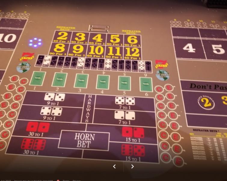 Cache Creek Craps Table